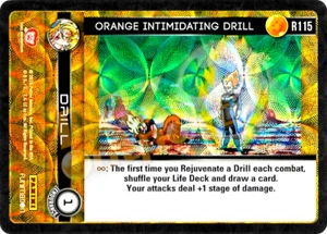 Lámina de taladro intimidante naranja DBZ Dragon Ball Z TCG Panini Vengeance R115 - Imagen 1 de 1