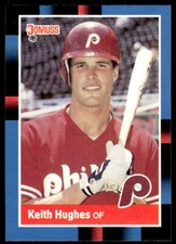 1988 Donruss Baseball Card Keith Hughes Rookie Philadelphia Phillies #643