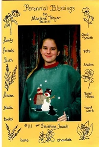 Sudadera muñeco de nieve toque acabado apliques patrón y tela bendiciones perennes - Imagen 1 de 3