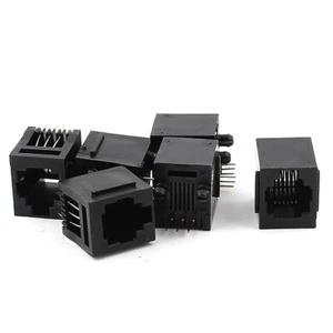 6 piezas cabezal tipo empuje RJ11 6P6C teléfono modular conectores de PCB - Imagen 1 de 1