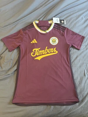 Camiseta de fútbol para mujer Adidas MLS Portland Timbers 2024 Archive pequeña nueva con etiquetas IM5463 Foto 1 de 4
