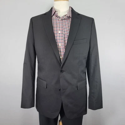 APT.9 Men's Sport Coat Blazer Two Button Black Poly Blend Premier Flex 42L SLIM - Image 1 of 4
