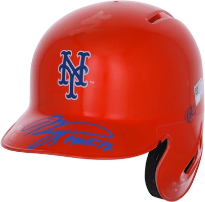 Mini casco de bateo cromado alternativo firmado por Mike Piazza New York Mets con certificado de patio Foto 1 de 2