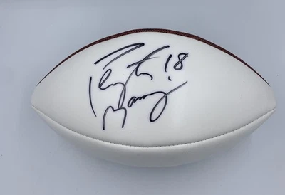 Peyton Manning Signed Auto Football JSA Mears COA Indianapolis Colts - Image 1 of 4