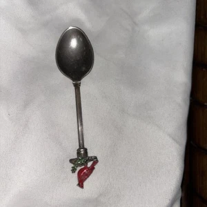 Vtg Collectible Spoon w Cardinal on Top Silver Plated WAPW GT Britain Exquisite - Picture 1 of 5