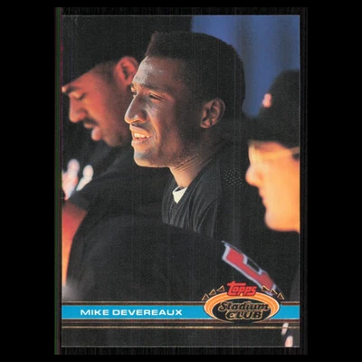 Mike Devereaux #555 1991 Topps Stadium Club Baltimore Orioles Baseball Card MLB - Image 1 of 3