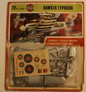Reino Unido Hawker Typhoon IB, 1/72 Airfix kit 01027-8, 1973, kit modelo avión - Imagen 1 de 2