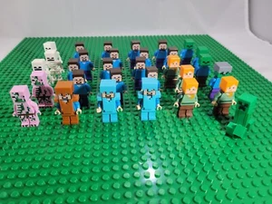 LEGO Minecraft Minifigures - Steve, Alex, Zombie, etc. - You Pick Your Minifigs - Picture 1 of 22