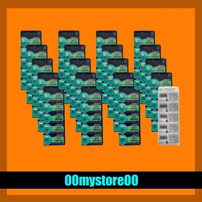 [Exp 10/2032] BRAND NEW 100 pc SONY 377 (SR626SW)  Watch Battery - Ships from CA - Image 1 of 3