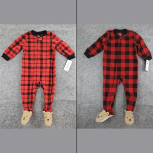 Carter's Toddler Boy 1-Piece Bear Fleece Footie Pajamas 6mo, 9mo, 12mo, 18mo NWT - Picture 1 of 8