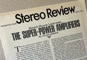 STEREO REVIEW POWER AMPS SONY PHASE MARANTZ CROWN 1972 D1389 - Picture 1 of 10