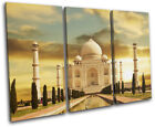 Taj Mahal Golden Landmarks TREBLE TOILE murale ART Photo Print