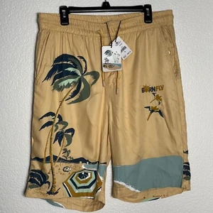 Born Fly Strand Print Shorts Kordelzug Taille Freizeit Sommer Schwimmen Herren XL - Bild 1 von 10