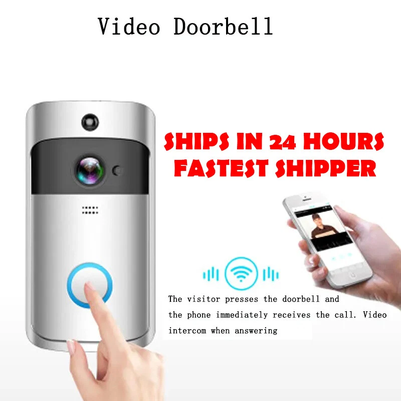 Timbre Video WiFi Inteligente Inalámbrico Timbre Teléfono Timbre Intercomunicador Cámara de Seguridad Foto 1 de 4
