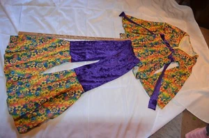 Groovy 2 Pc Hippee Costume Flower Power Teen or Adult small - Picture 1 of 8