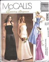 McCalls M5319 Sewing Pattern Misses Evening Elegance Sleeveless Dress Low Neckline Midriff Interest sz 4 thru 12 Uncut