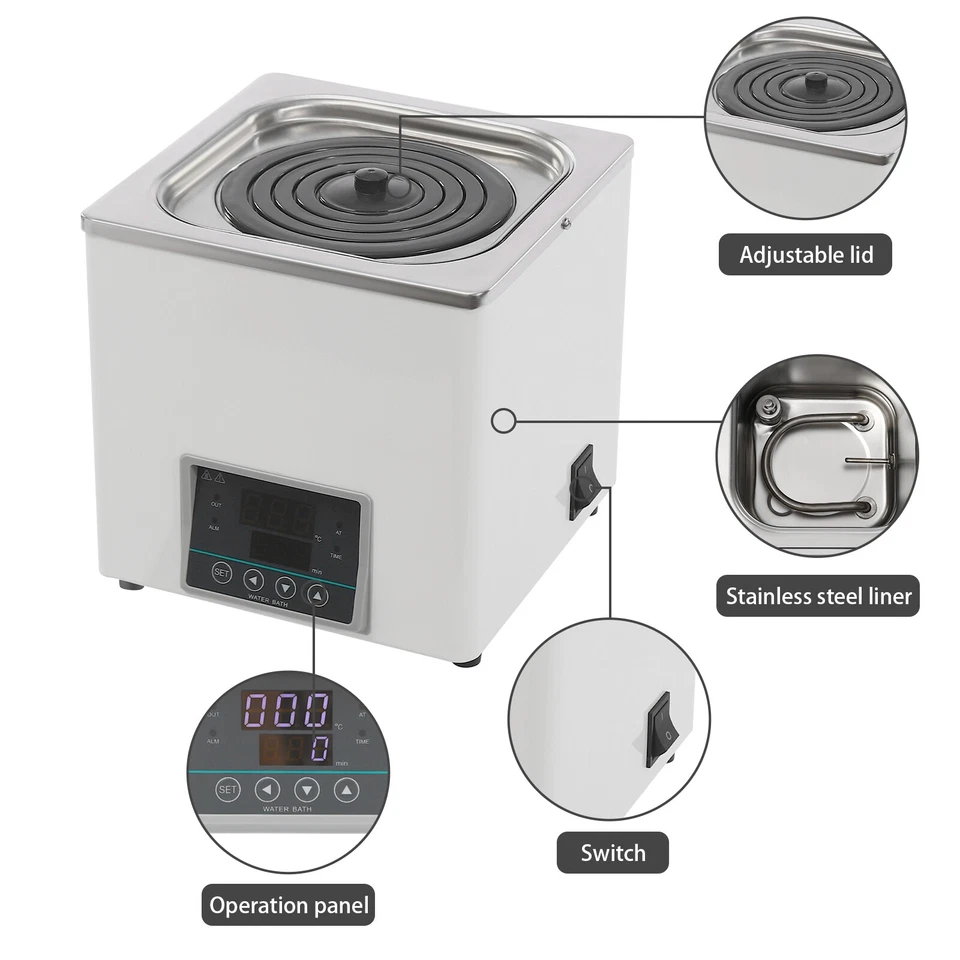 Calentador termostático de baño de agua de laboratorio de 300 W de un solo orificio para experimentos de laboratorio Foto 1 de 4