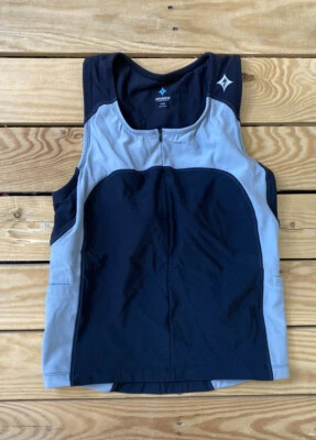 Top de ciclismo Specialized para mujer con media cremallera sin mangas talla S negro gris B9 Foto 1 de 4
