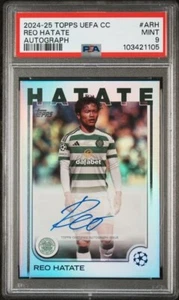 2024-25 Topps UEFA CC REO HATATE Auto #ARH PSA 9 Mint Celtic FC - Picture 1 of 2