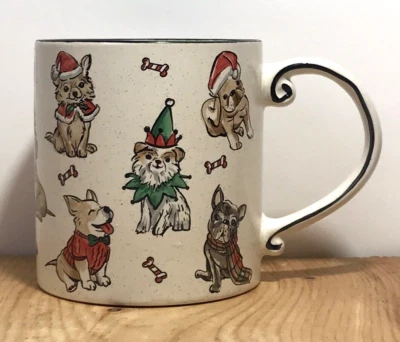 Taza de café de cerámica Spectrum Designz perros carmesí vacaciones Navidad 21 OZ Foto 1 de 4
