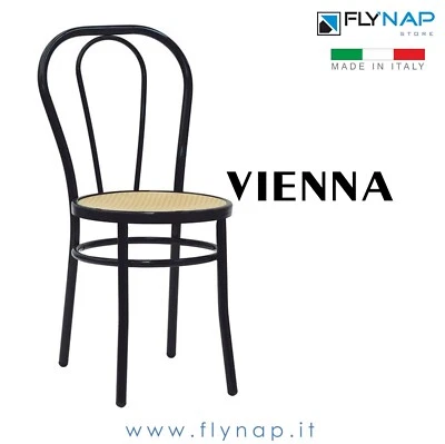 SEDIA SEDIE THONET BAR CASA RISTORANTE BISTROT PIZZERIA VIENNA NERA FINTA PAGLIA - Immagine 1 di 4