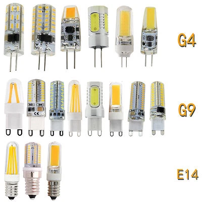 5x 10x Dimmable G4 G9 E14 Silicone Crystal LED Corn Bulb Filament COB Light Lamp - Image 1 of 4
