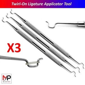 X3 Instrumentos de Ortodoncia Colocación Elástica Giro En Ligadura Aplicador Dental - Imagen 1 de 6