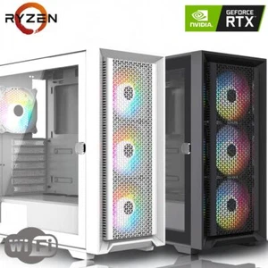 ULTRA FAST Gaming PC Computer Ryzen RTX 4060 8GB 32GB RAM 1TB SSD Win 11 WiFi - Picture 1 of 32
