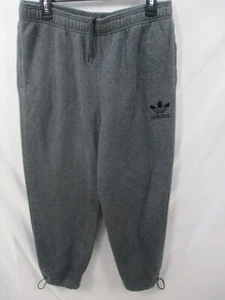 Adidas Men Pant Medium Gray Pull On Adjustable Ankle Pocket Stretch Cotton Blend - Picture 1 of 10