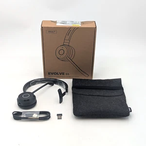 Bezprzewodowy zestaw słuchawkowy mono Jabra Evolve 65 TE nauszny z mikrofonem | czarny | 6693-833-309 - Zdjęcie 1 z 6