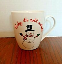 Pfaltzgraff White Snowman Coffee Cup Mug - Baby It's Cold Outside