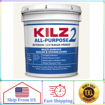 2 Gal. Primer & Sealer White Interior/Exterior Multi-Surface KILZ 2 ALL PURPOSE