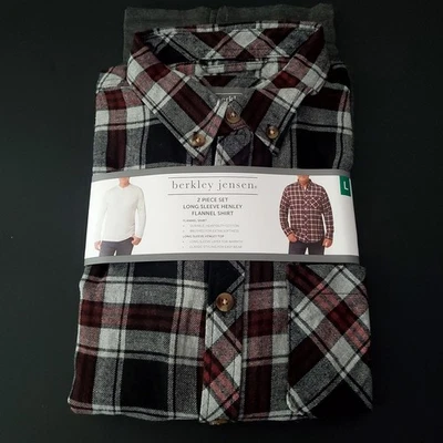 Berkley Jensen Conjunto de 2 Piezas Camisa Henley y Franela Manga Larga Nueva Talla Grande Foto 1 de 4