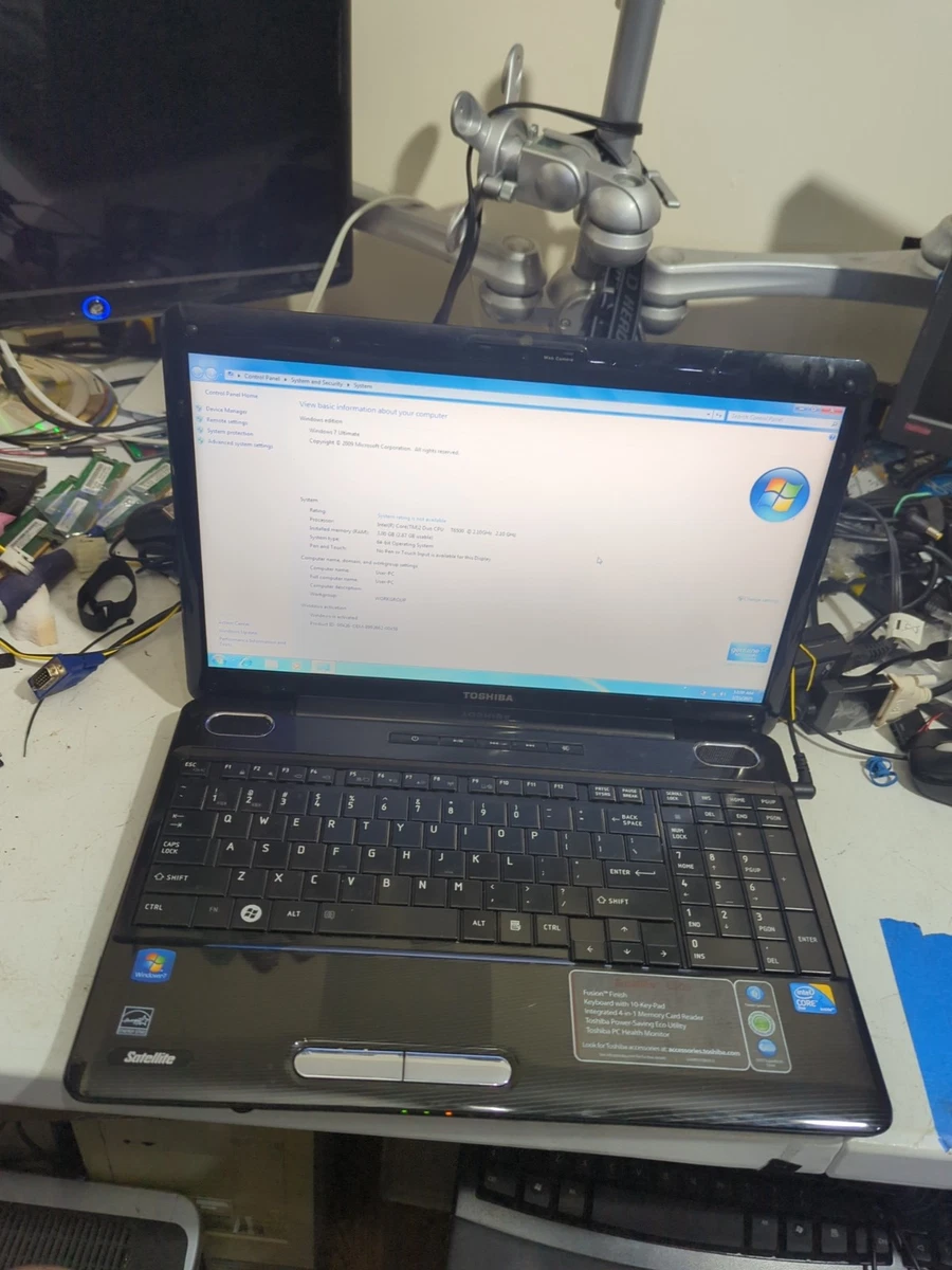Toshiba Intel Core 2 Duo Windows 7 Professional PC Laptops