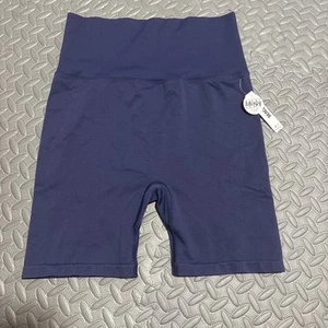 VS Pink Active Damen High Waist Soft Seamless Foldover Bike Shorts Navy Gr. M - Bild 1 von 3
