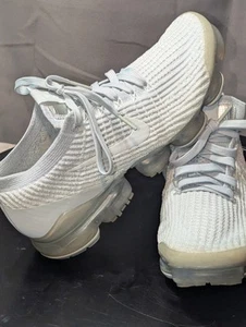 Nike Schuhe Herren 8 Weiß Grau Air VaporMax Flyknit 3 Pure Platinum Turnschuhe - Bild 1 von 9