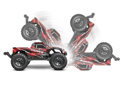 RC Monstertruck Stampede 4x4 VXL HD RTR 1:10 Rot Clipless Traxxas 90376-4 - Bild 1 von 4