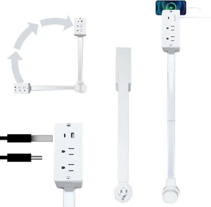 Electrical Outlet Extender Features USB-A, USB-C, and 2 AC Electrical Outlet Ext - Picture 1 of 12
