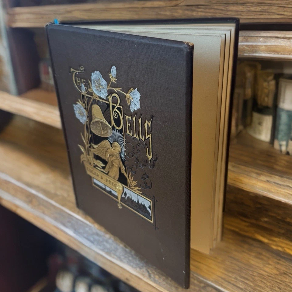 1881 1st Ed THE BELLS Edgar Allan Poe Porter & Coates Gilt Illustrated Victorian - Image 1 of 4
