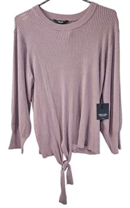 NWT | Simply Vera Wang Side Tie Tee - Modal 501 Aged PRPL - Size PXL Petite - Picture 1 of 4