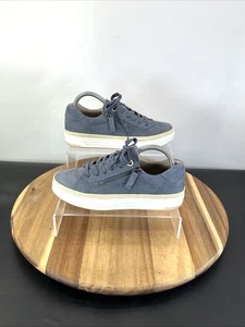 Jana Softline Damen-Sneaker jeansblau Wildlederimitat UK-Größe 5 EU 38 Schnürung & Reißverschluss - Bild 1 von 14