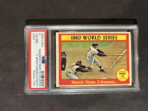 1961 topps #307 World Series Game 2 Mantle Homers   grade 8 - Picture 1 of 2