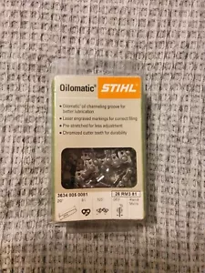 NEW OEM STIHL 20 IN 26RM3-81 CHAINSAW CHAIN 3634 005 0081 Rapid Micro Comfort 3 - Picture 1 of 2