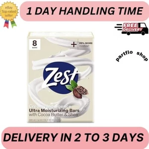 Zest Cocoa Butter & Shea Bar Soap, for All Skin Types, 4 oz, 8 Bars - Picture 1 of 1