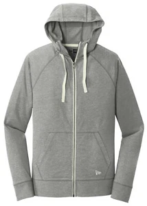 NEW ERA LIGHTWEIGHT, UNLINED, FULL ZIP, JERSEY KNIT HOODIE w/DRAWCORDS, XS-4XL - Picture 1 of 6