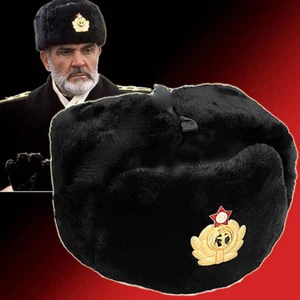 Gorro de invierno ruso negro Ushanka gorro militar de la Armada rusa - Imagen 1 de 7