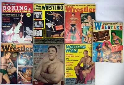 Magazine Lot 7 Big Time Wrestling World The Wrestler 62-70 Rocky Johnson Curry  - Image 1 of 4