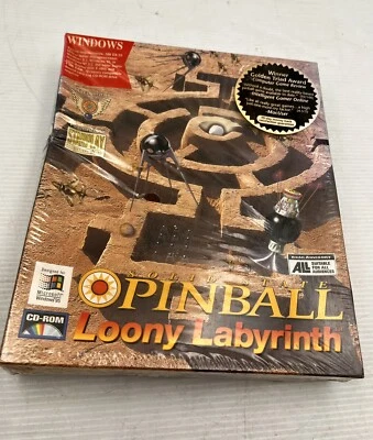 SEALED Vintage 1994 Solid State  Pinball Loony Labyrinth CD-ROM Windows 95 - NIB - Image 1 of 4