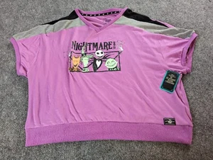  THE NIGHTMARE BEFORE CHRISTMAS SLEEPING SHIRT Womens 2XL (18w-20w) Purple  - Picture 1 of 9