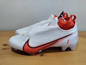 Nike Vapor Edge Pro 360 White Orange Football Cleats Men’s Size 9.5 AO8277-104 - Picture 1 of 6